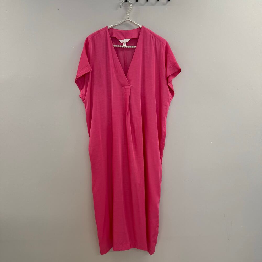 H&M Hot Pink Kaftan Oversized Dress💚 - Picture 2 of 10